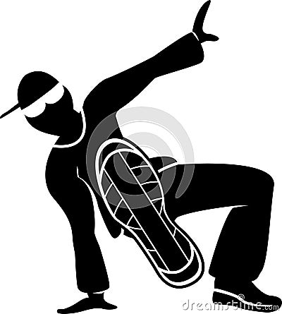 Street Dancer Cartoon Illustration