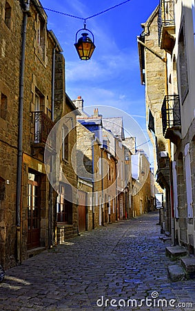 Street in Dinan Stock Photo