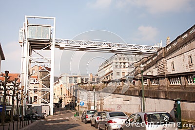 Street elevator in Brussels Editorial Stock Photo