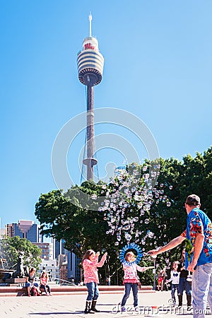 Street entertainer in Sydney, Australia, April 2012 Editorial Stock Photo