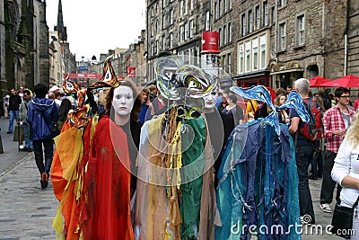 Street Entertainers Edinburgh Festival Editorial Stock Photo