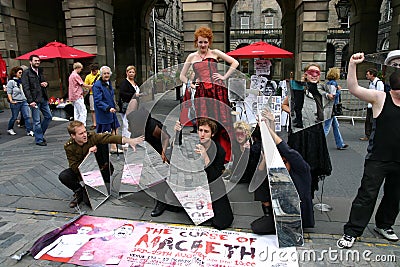 Street Entertainers Edinburgh Festival Editorial Stock Photo