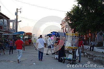 Street fair in small Cuban town Editorial Stock Photo