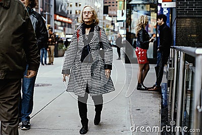 Street fashion in New York, Manhattan. Editorial Stock Photo