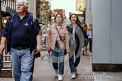 Street fashion in New York, Manhattan. Editorial Stock Photo