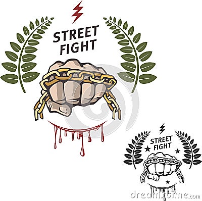 Street fight 2 Vector Illustration