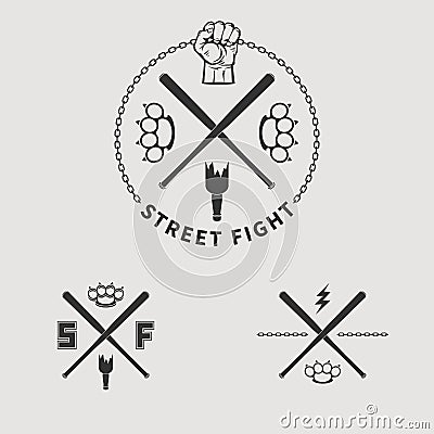 Street fight 1 Vector Illustration