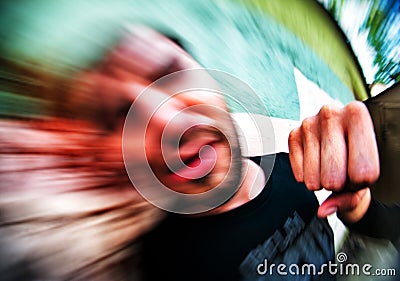 Street fighting abstraction Stock Photo