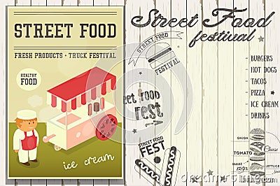 Street Food Festival Vector Illustration