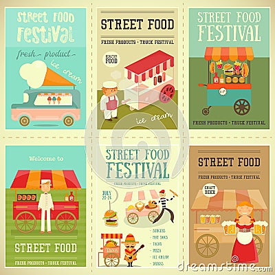 Street Food Festival Vector Illustration