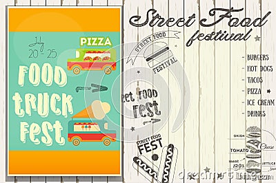 Street Food Festival Vector Illustration