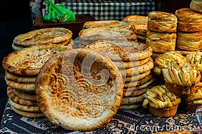 Street food at Muslim Street in Xian Stock Photo