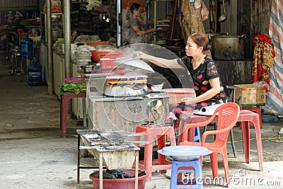 Street Food Vendor Editorial Stock Photo