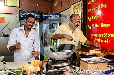 Street food vendor in India Editorial Stock Photo