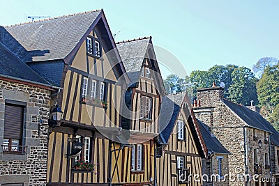 Street in Fougeres, France Stock Photo