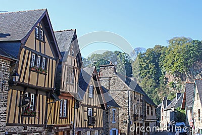 Street in Fougeres, France Stock Photo
