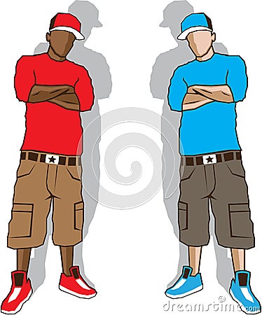 Street gangsters Vector Illustration