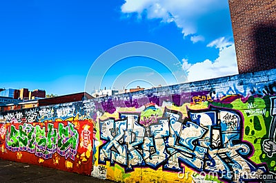 Street graffity in Dublin Editorial Stock Photo