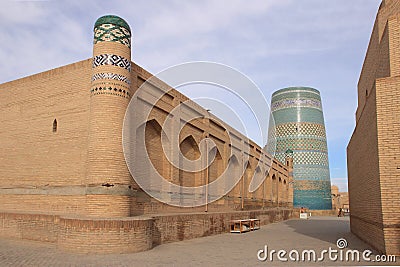 The street in Ichan Kala in Khiva city, Uzbekistan Stock Photo