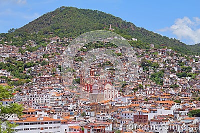 Street level view of the city of taxco in guerrero, mexico XV Stock Photo