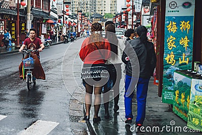 Street Life in Shanghai, China Editorial Stock Photo