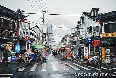 Street Life in Shanghai, China Editorial Stock Photo