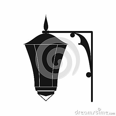 Street light icon, simple style Vector Illustration