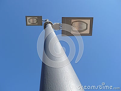 Street lights from below Stock Photo