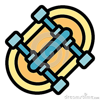 Street longboard icon vector flat Vector Illustration