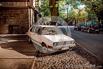 Street Lovcen Cetinje Montenegro recreation trip travel spring summer nature village Editorial Stock Photo