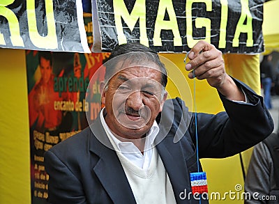 Street magician Editorial Stock Photo