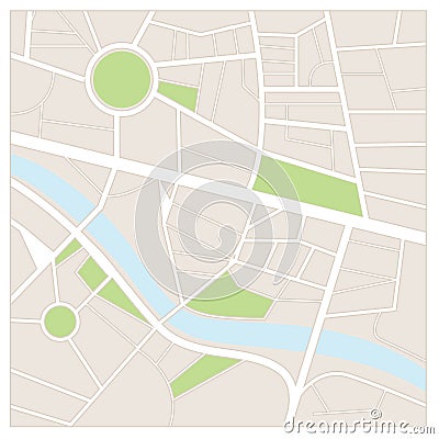 Street map Vector Illustration