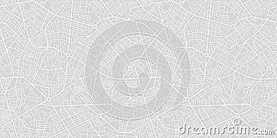 Street map of town Vector Illustration