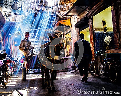 Street in Marrakech Editorial Stock Photo