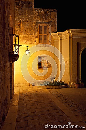 Street in Mdina Malta Stock Photo