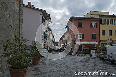 A street in Montecarlo, Italy Editorial Stock Photo