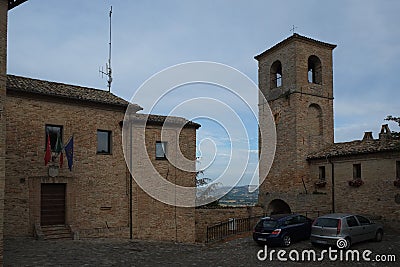 A street in Montegridolfo, Italy Stock Photo