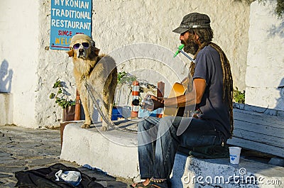 Street musician Editorial Stock Photo