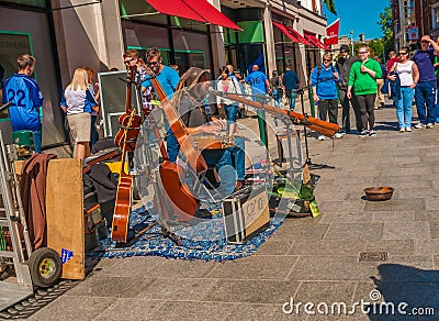 Street Musician. Ireland,Dublin. Editorial Stock Photo