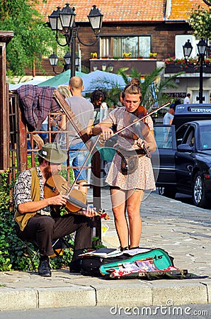Street musicians Editorial Stock Photo