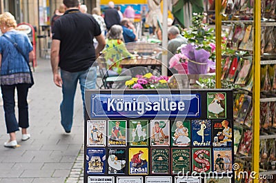 Street name sign in dusseldorf, germany Editorial Stock Photo