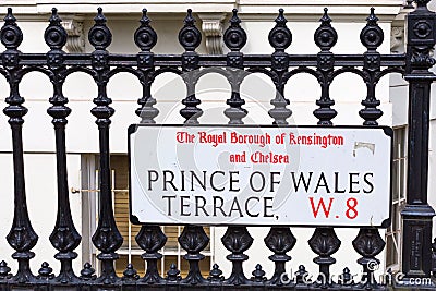 Street name sign in London, UK Editorial Stock Photo