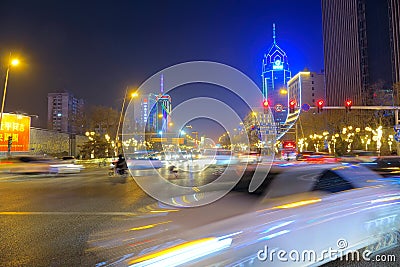 Street nightscape Editorial Stock Photo