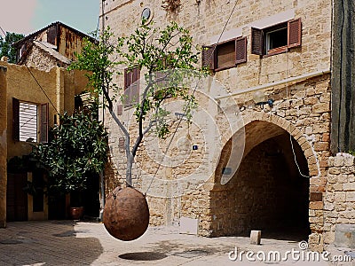 Street in the old quarter of Jaffa. Tel Aviv. Israel Stock Photo