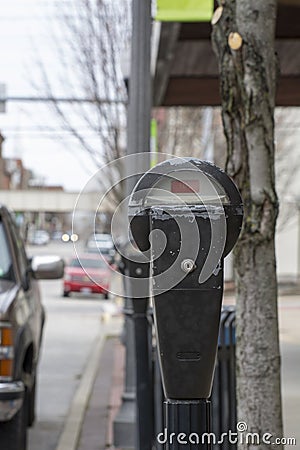 Street parking meter Stock Photo