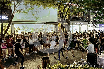 Street performers in Soeul city Stock Photo