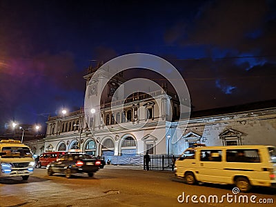 Street photo at the Estacion Central in La Paz Editorial Stock Photo