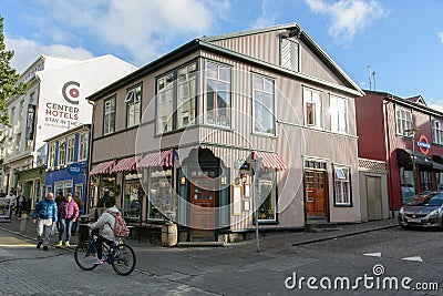Street photo in Reykjavik Editorial Stock Photo