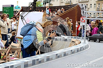 Street photographer. Editorial Stock Photo