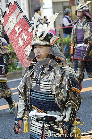 Samurai at the Japanese festival Editorial Stock Photo